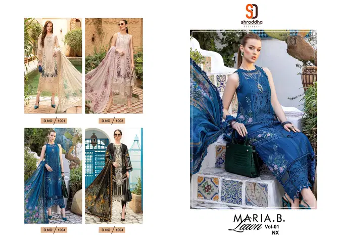 Maria B Lawn Vol 1 Nx By Shraddha Cotton Embroidery Pakistani Suits Wholesale Price In Surat
